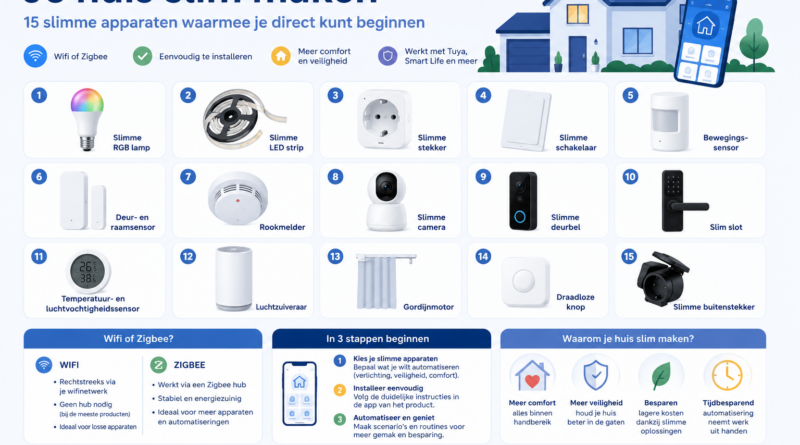 Je huis slim maken met 15 slimme apparaten voor verlichting, beveiliging en automatisering